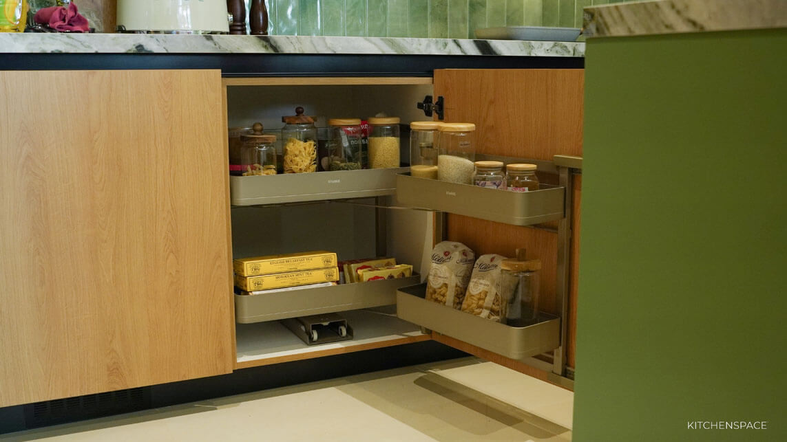 Mid-Century Modern Green Kitchen 